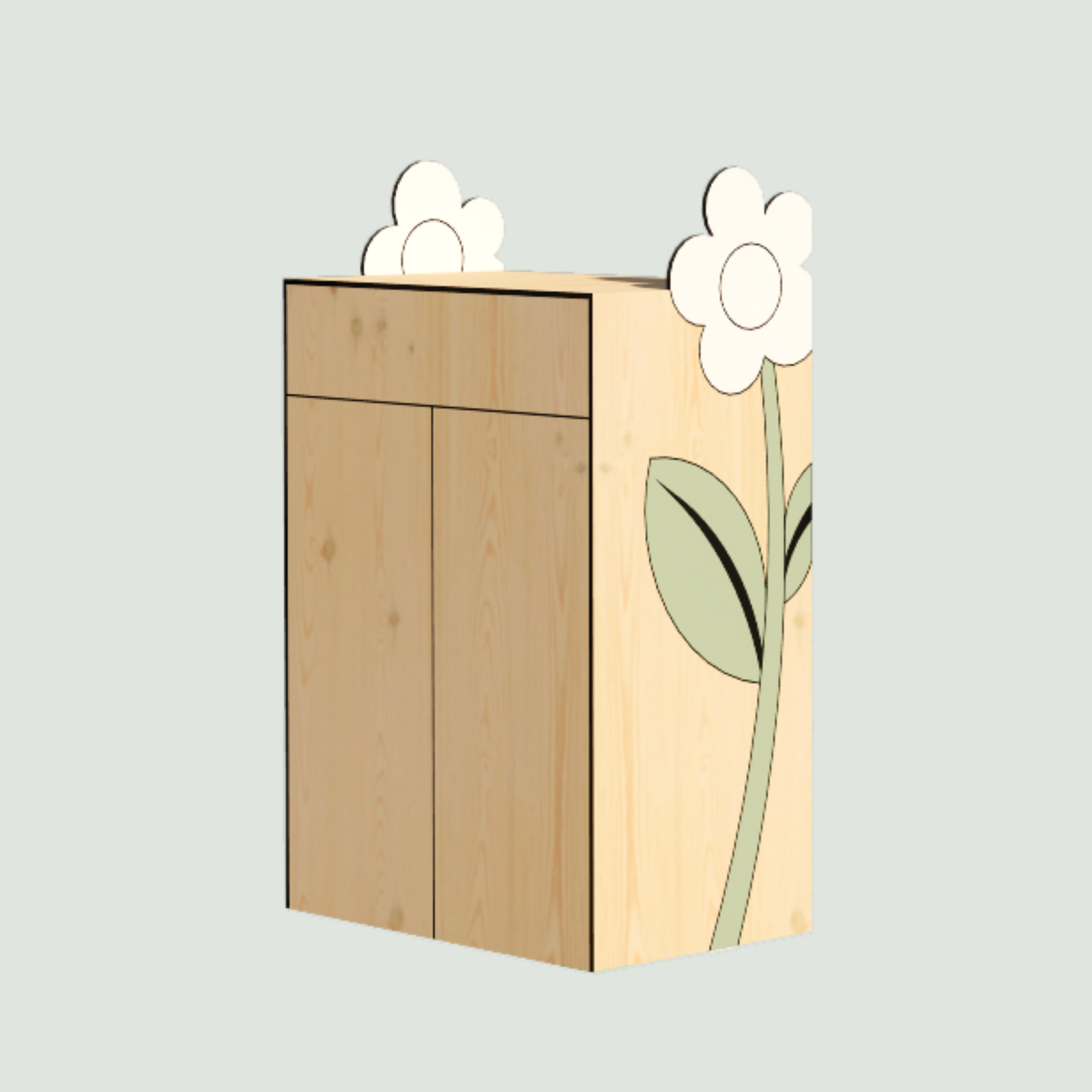 Meuble de transmission fleur