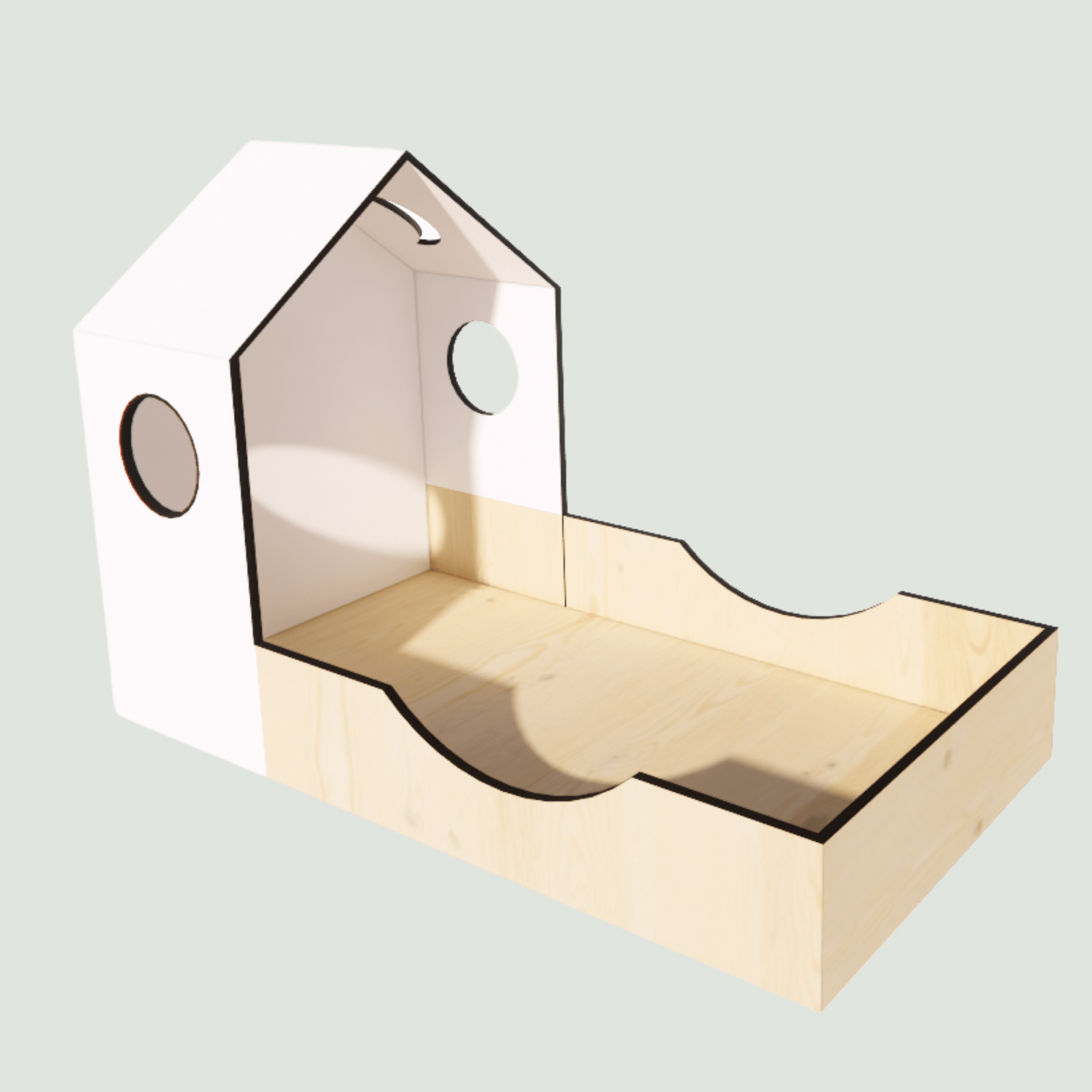 Lit maisonnette 120 ou 140