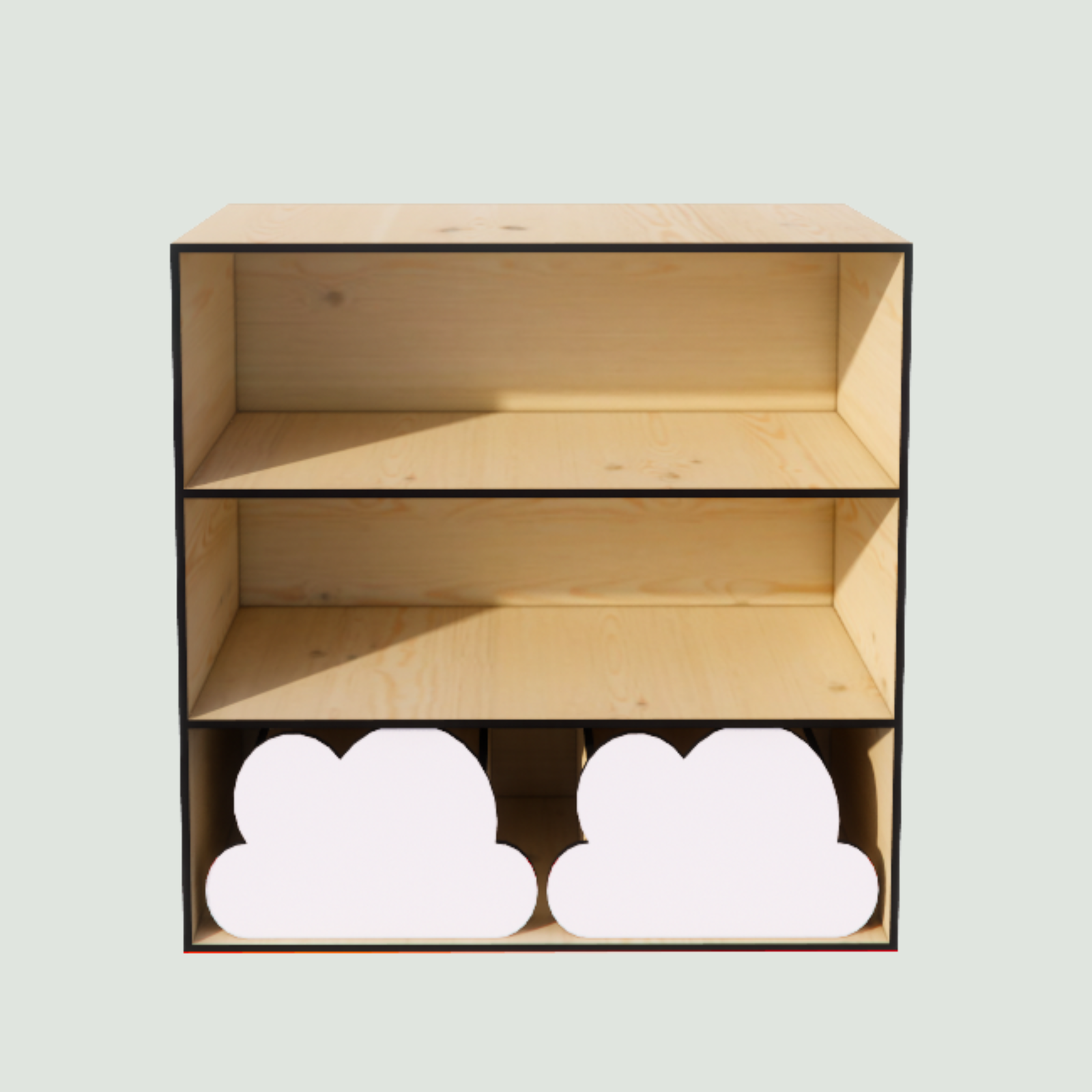 Meuble 2 tiroirs et 2 étagères